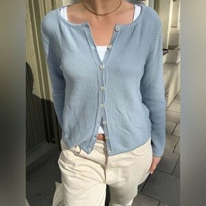 Djerf Avenue Amorini Cardigan Blue